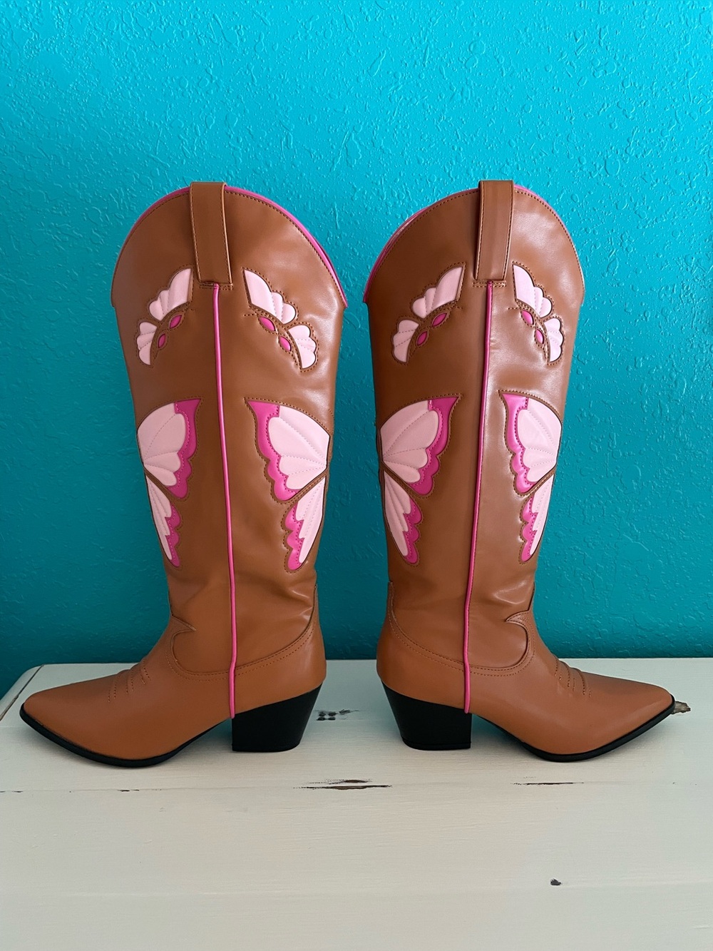 Dolls Kill Butterfly Cowboy Cowgirl Western boots NWOB - Picture 4 of 9
